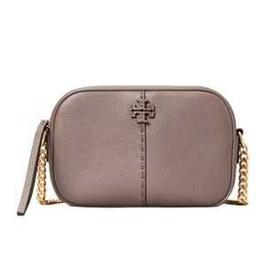 New Tory Burch McGraw Leather Camera Bag Maple